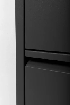 Discount KARE Design Szafka na buty stalowa czarna 3 przegródki 50x104 cm - KARE