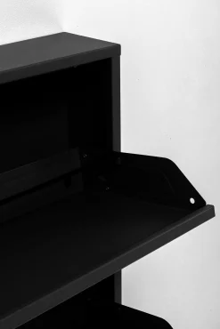 Discount KARE Design Szafka na buty stalowa czarna 3 przegródki 50x104 cm - KARE