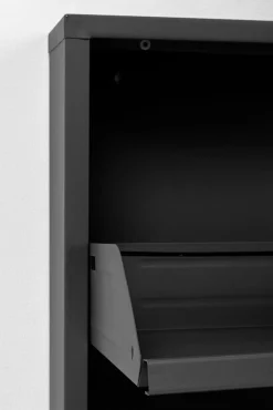 Discount KARE Design Szafka na buty stalowa czarna 3 przegródki 50x104 cm - KARE