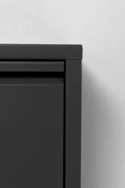 Discount KARE Design Szafka na buty stalowa czarna 3 przegródki 50x104 cm - KARE