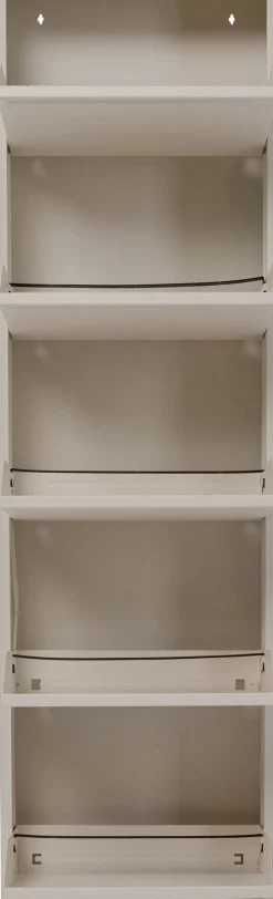 Discount KARE Design Szafka na buty stalowa kremowa 5 przegródek 50x173 cm - KARE