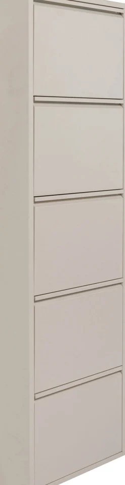 Discount KARE Design Szafka na buty stalowa kremowa 5 przegródek 50x173 cm - KARE