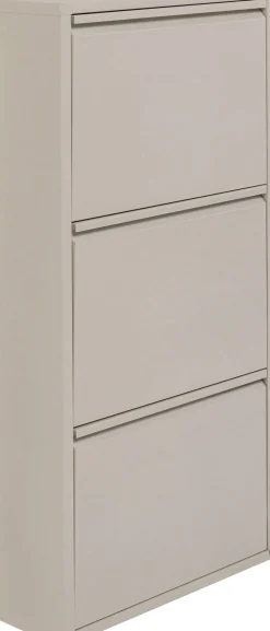 Hot KARE Design Szafka na buty stalowa kremowa 3 przegródki 50x104 cm - KARE