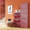 Discount KARE Design Szafka na buty stalowa różowa 3 przegródki 50x104 cm - KARE