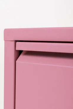 Discount KARE Design Szafka na buty stalowa różowa 3 przegródki 50x104 cm - KARE