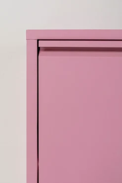 Fashion KARE Design Szafka na buty stalowa różowa 5 przegródek 50x173 cm - KARE