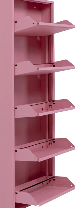 Fashion KARE Design Szafka na buty stalowa różowa 5 przegródek 50x173 cm - KARE