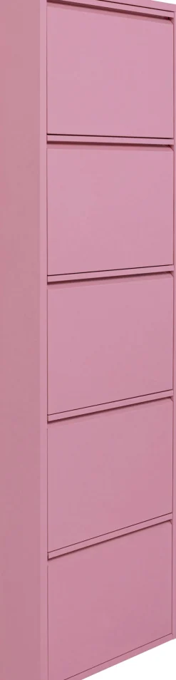 Fashion KARE Design Szafka na buty stalowa różowa 5 przegródek 50x173 cm - KARE