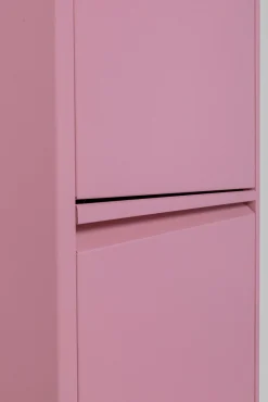 Fashion KARE Design Szafka na buty stalowa różowa 5 przegródek 50x173 cm - KARE