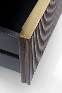 New KARE Design Szafka nocna Catalina 51x58 cm drewno mango ciemnobrązowe - blat marmur - KARE