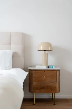 New KARE Design Szafka nocna Grace 50x55 cm drewno mango - blat marmur - KARE