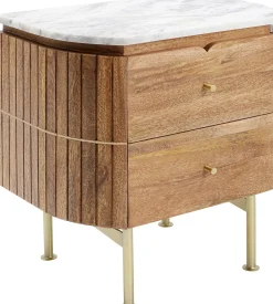 New KARE Design Szafka nocna Grace 50x55 cm drewno mango - blat marmur - KARE