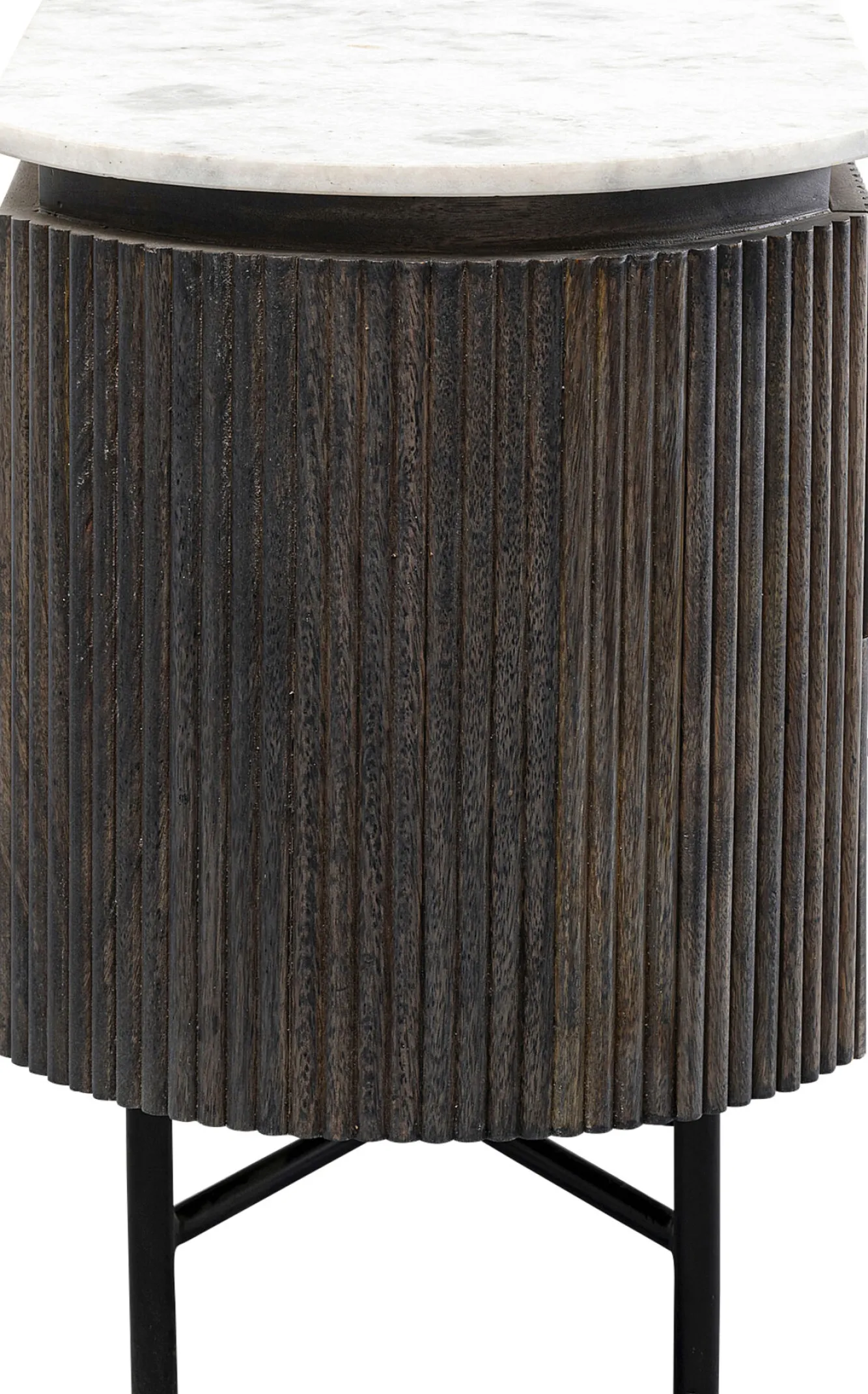 Sale KARE Design Szafka nocna z 2 szufladami drewno mango i marmur 50x55 cm - KARE