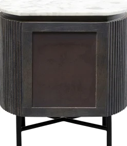 Sale KARE Design Szafka nocna z 2 szufladami drewno mango i marmur 50x55 cm - KARE