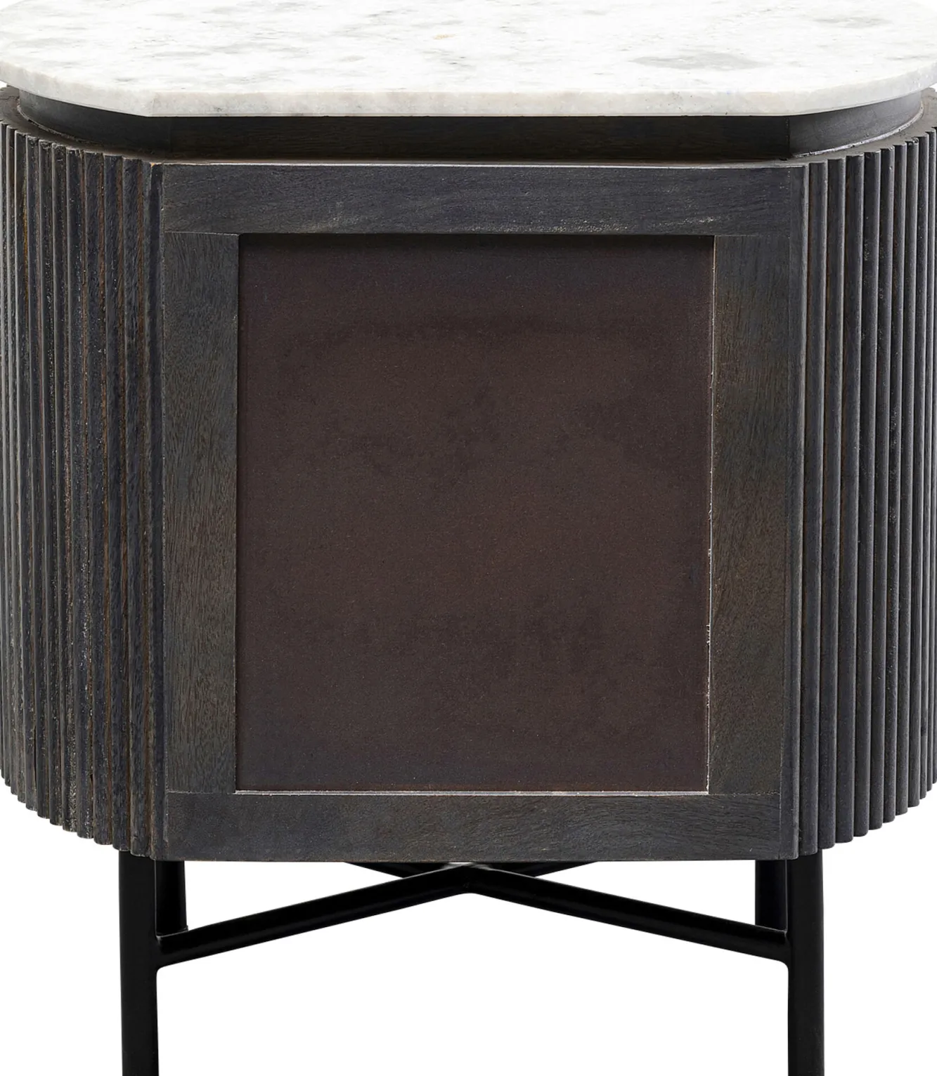 Sale KARE Design Szafka nocna z 2 szufladami drewno mango i marmur 50x55 cm - KARE