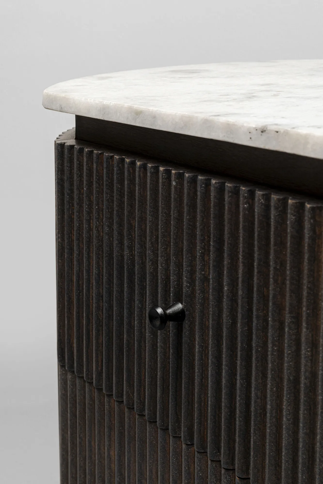 Sale KARE Design Szafka nocna z 2 szufladami drewno mango i marmur 50x55 cm - KARE