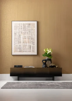 Online KARE Design Szafka RTV 4-drzwiowa czarno-złota front stal nierdzewna 180x45 cm - KARE