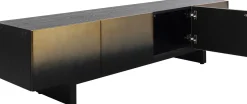 Online KARE Design Szafka RTV 4-drzwiowa czarno-złota front stal nierdzewna 180x45 cm - KARE
