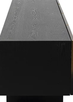 Online KARE Design Szafka RTV 4-drzwiowa czarno-złota front stal nierdzewna 180x45 cm - KARE