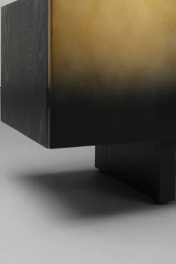 Online KARE Design Szafka RTV 4-drzwiowa czarno-złota front stal nierdzewna 180x45 cm - KARE