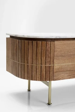 Fashion KARE Design Szafka RTV Grace 145x48 cm drewno mango - blat marmur - KARE