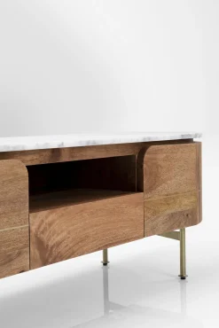 Fashion KARE Design Szafka RTV Grace 145x48 cm drewno mango - blat marmur - KARE