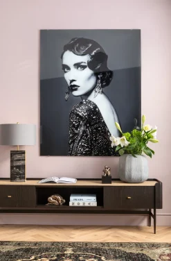 Sale KARE Design Szafka RTV Milano 200x55 cm ciemnobrązowa - KARE