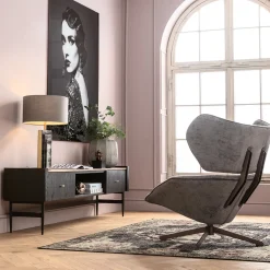 Sale KARE Design Szafka RTV Milano 200x55 cm ciemnobrązowa - KARE