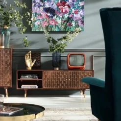 New KARE Design Szafka RTV Muskat 140x50cm brązowa - KARE