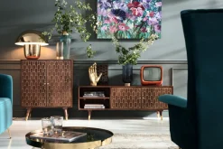 New KARE Design Szafka RTV Muskat 140x50cm brązowa - KARE