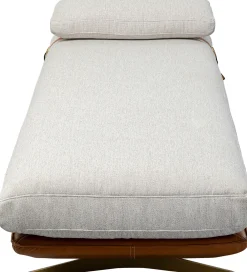 New KARE Design Szezlong - leżanka ekskluzywna skóra naturalna i len 187 cm - KARE