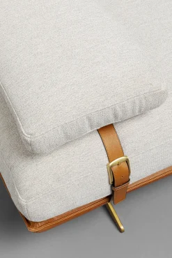 New KARE Design Szezlong - leżanka ekskluzywna skóra naturalna i len 187 cm - KARE