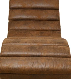 Fashion KARE Design Szezlong tapicerowany brązowy vintage nogi bukowe czarne 190 cm - KARE