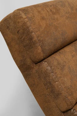 Fashion KARE Design Szezlong tapicerowany brązowy vintage nogi bukowe czarne 190 cm - KARE