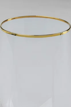 Discount KARE Design Szklanka Diamond Gold Rim 710 ml transparentna - KARE