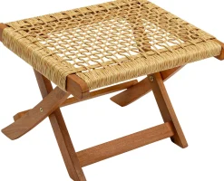 Fashion KARE Design Taboret - podnóżek ogrodowy składany Rio De Janeiro 45x44 cm drewno akacjowe - KARE