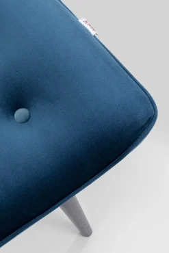 Online KARE Design Taboret - podnóżek Vicky 59x46 cm niebieskozielony - nogi czarne - KARE