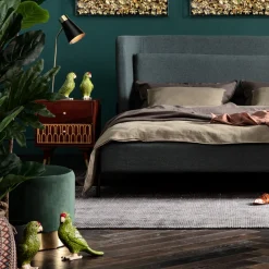 Clearance KARE Design Taboret Cherry Ø35x42 cm ciemnozielony - KARE