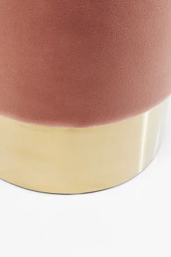 Online KARE Design Taboret Cherry Ø35x42 cm łososiowy podstawa złota - KARE