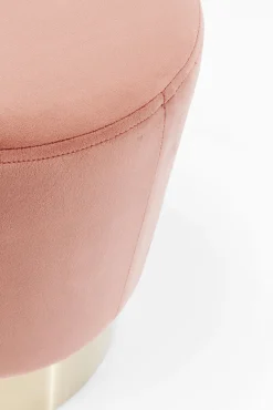 Online KARE Design Taboret Cherry Ø35x42 cm łososiowy podstawa złota - KARE