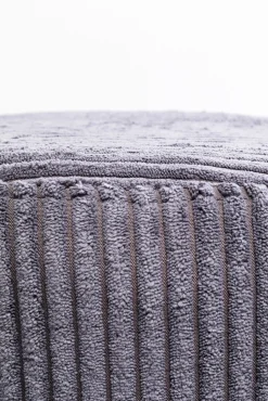 Clearance KARE Design Taboret okrągły tapicerowany szary podstawa złota Ø35x42 cm - KARE