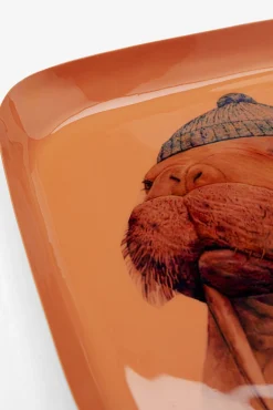 Sale KARE Design Taca brązowa ze stali motyw zwierzęcy mors 21x21 cm - KARE