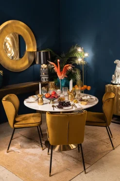 Hot KARE Design Talerz Bell ∅31 cm biało-złoty - KARE