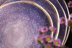 Sale KARE Design Talerz deserowy fioletowy Ø21 cm ceramika - KARE