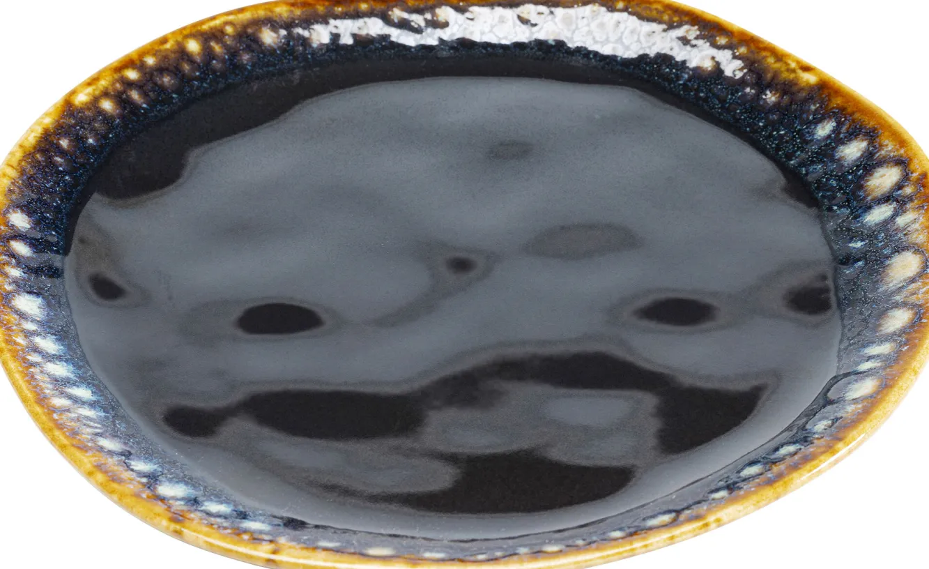 Discount KARE Design Talerz deserowy kamionkowy ciemnoniebieski Ø20 cm - KARE