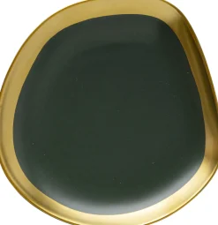 Online KARE Design Talerz deserowy Vibrations 20x20 cm grafitowo-złoty - KARE