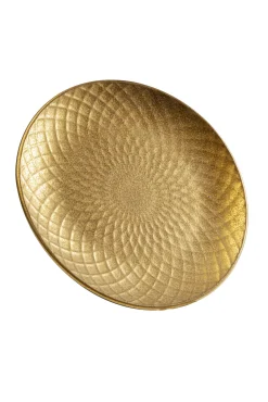 Outlet KARE Design Talerz deserowy z porcelany złoty Ø20 cm - KARE