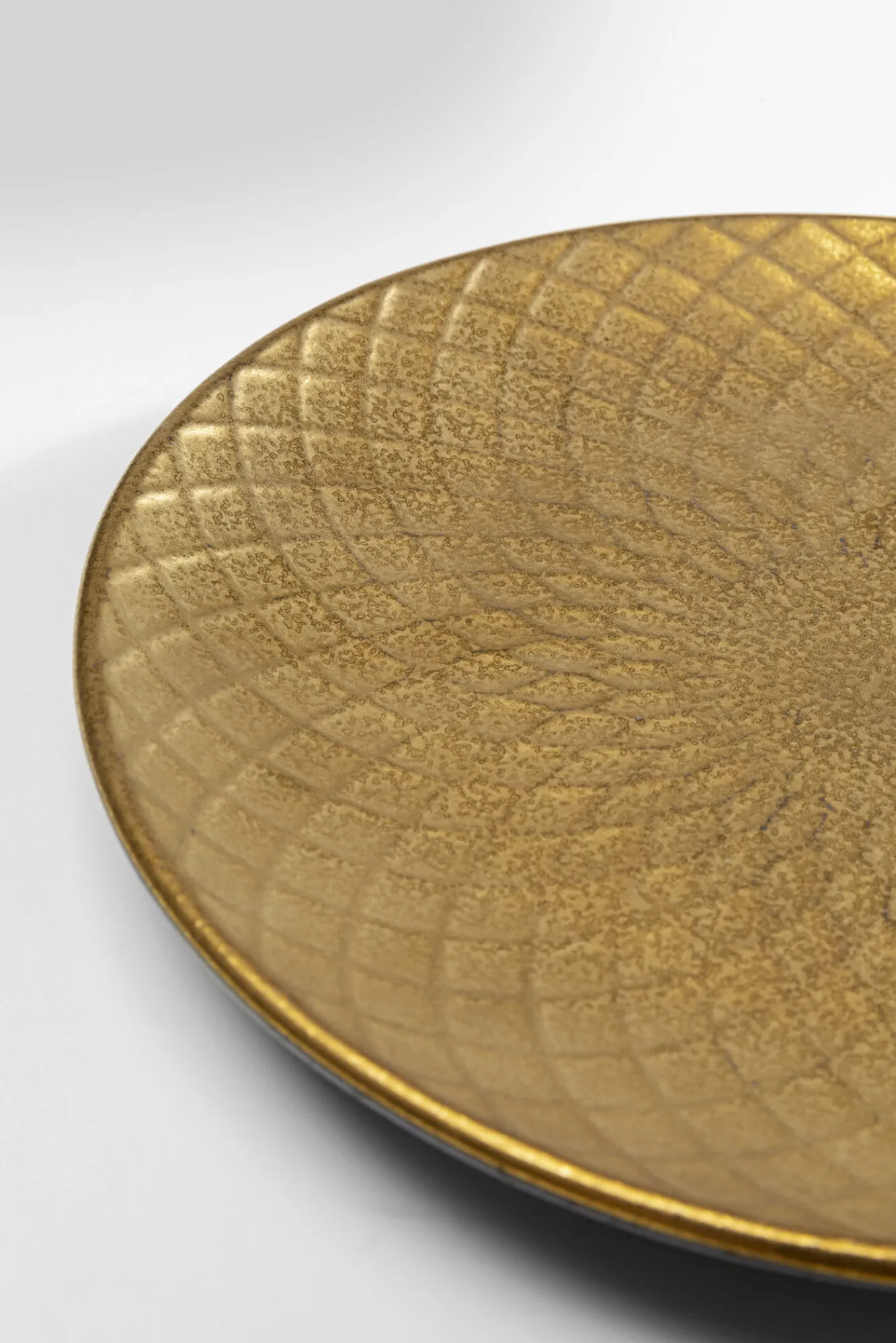 Outlet KARE Design Talerz deserowy z porcelany złoty Ø20 cm - KARE