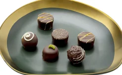 Clearance KARE Design Talerz do serwowania Vibrations 27 cm grafitowo-złoty - KARE