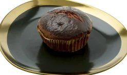 Clearance KARE Design Talerz do serwowania Vibrations 27 cm grafitowo-złoty - KARE